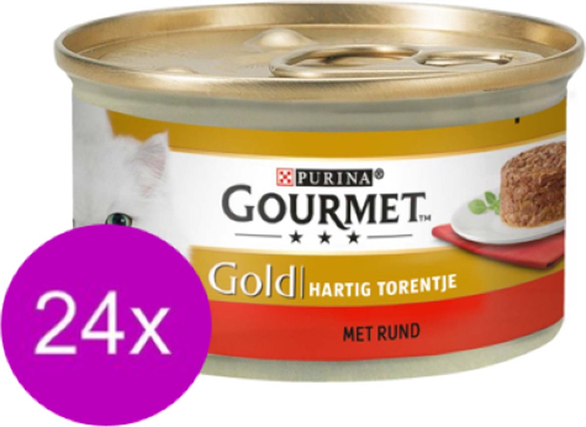 Gourmet Gourmet Gold - Hartig Torentje Rund - Kattenvoer - 85g