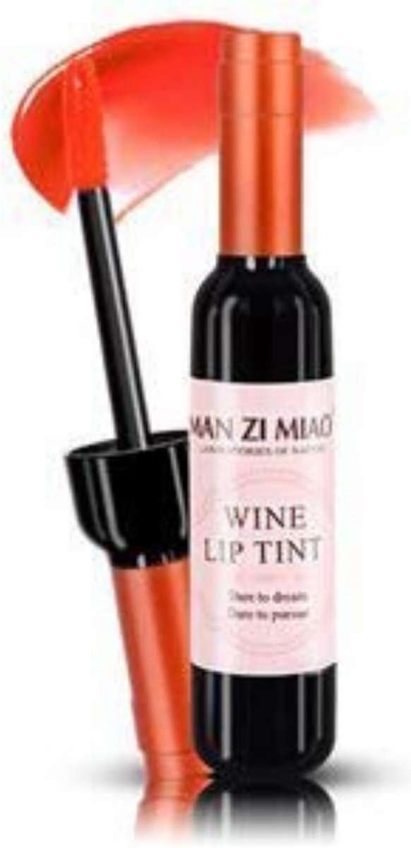 MAN ZI MIAO® Lippenstift - Wijn - Wine - Wijnfles - Lipgloss - Lipstick - Make Up - Rose - Chardonnay Orange - Wine Lip Tint