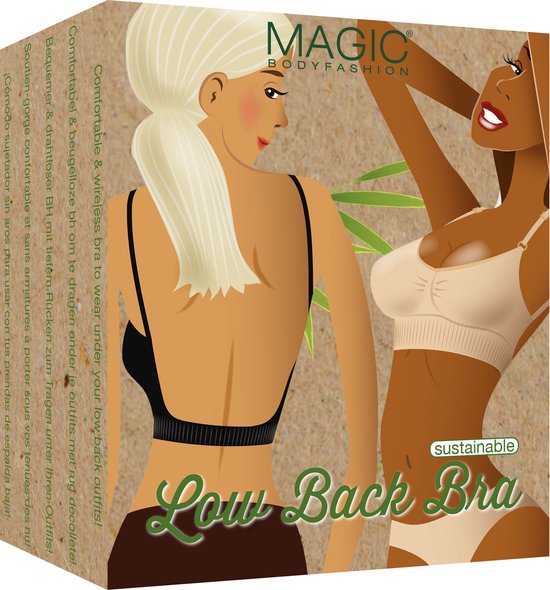 MAGIC Bodyfashion Low Back Bra Dames Beha Latte - Maat L