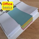 Office Basics Scheidingsstrook - tabbladen - gerecycled karton - assorti - 240x105mm recht - set 100 stuks