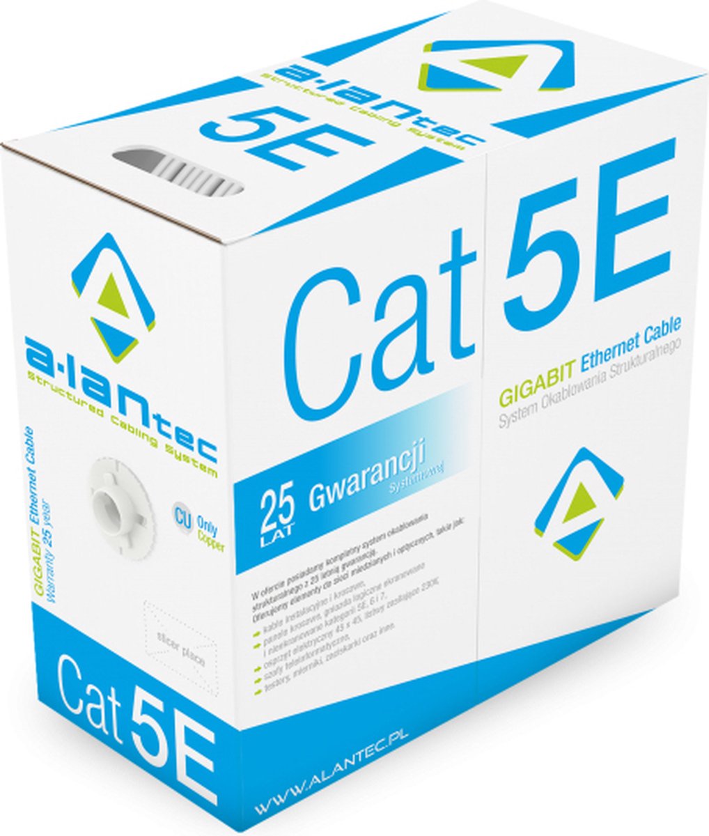 Alantec KIF5LSOH305 netwerkkabel 305 m Cat5 U/UTP (UTP) Grijs