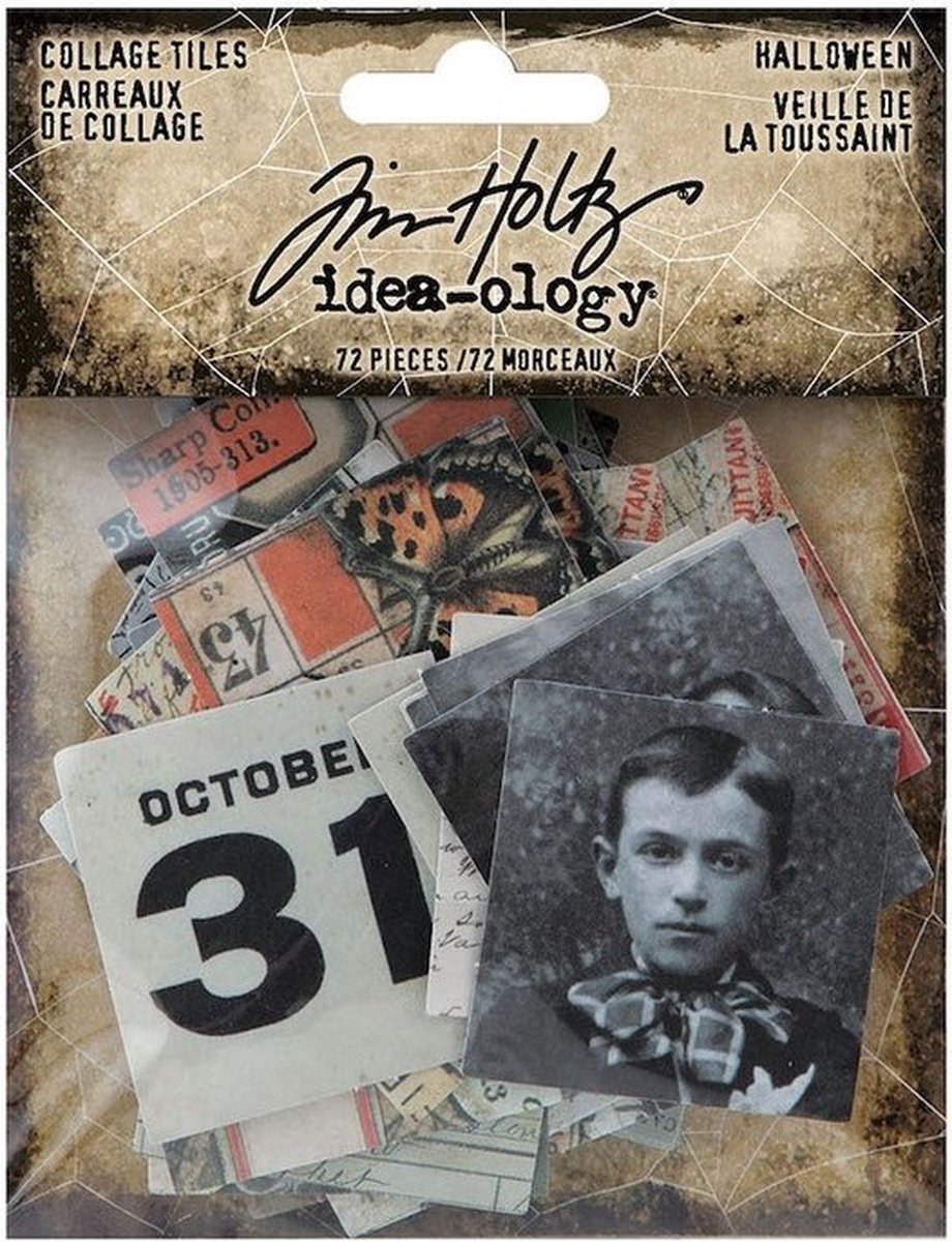 Idea-ology Tim Holtz Halloween Collage Tiles (72pcs) (TH94255)
