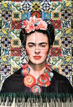 Frida Kahlo - Sjaal-Omslagdoek - Mexicaans ornament - 180x70cm - Super zacht en Kleurrijk
