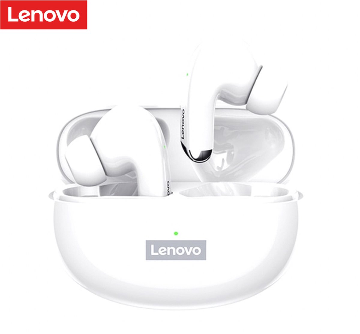 Lenovo LP5 Livepods Wireless Bluetooth 5.1 Earbuds - Wireless Earphones - Draadloze Oordopjes - Draadloze Oortjes - Bluetooth Oordopjes - Oortjes - Wit