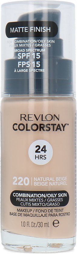 Revlon Colorstay Matte Finish Fond de teint - 220 Natural Beige (peau  grasse) | bol