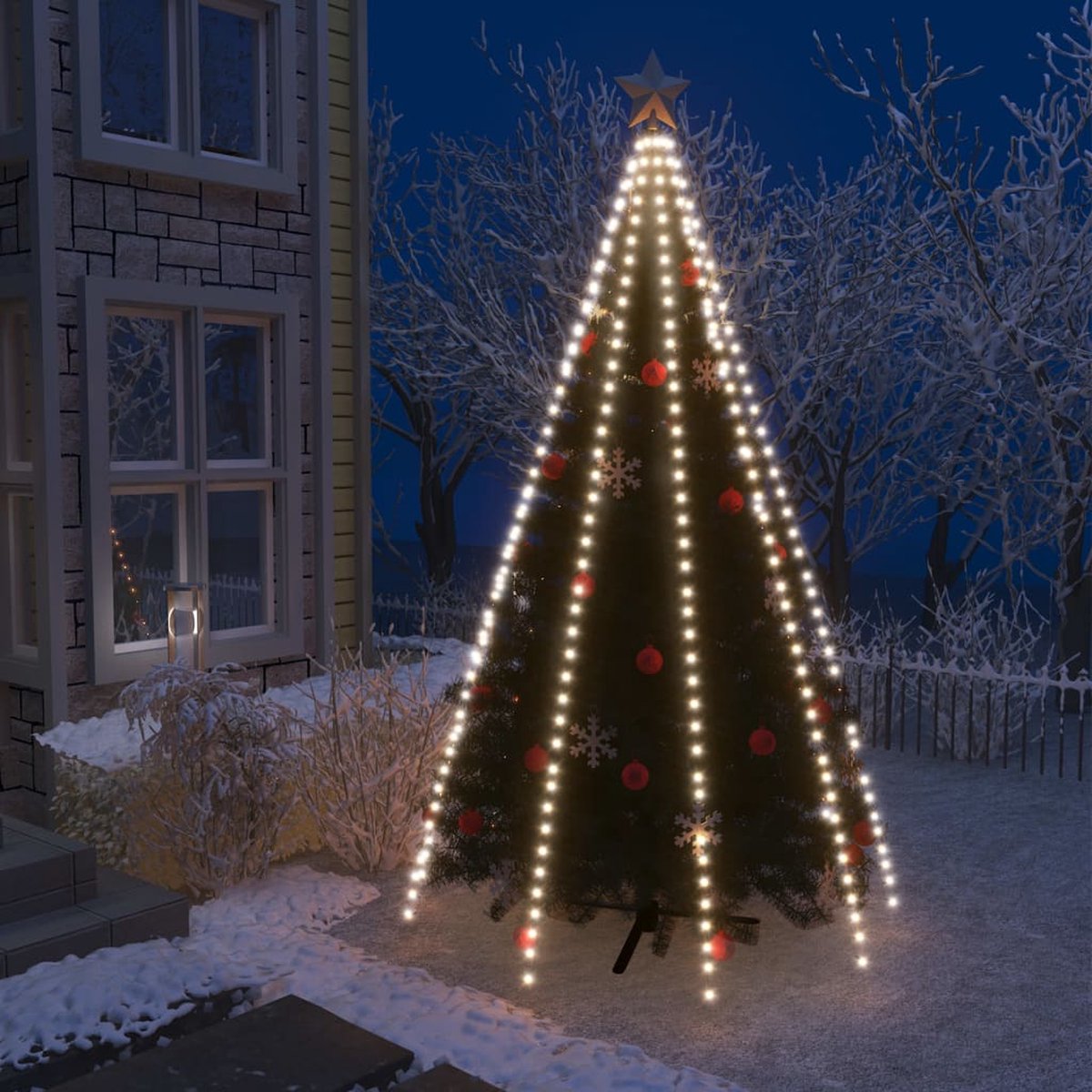 Prolenta Premium - Kerstboomverlichting met 400 LED's koudwit net 400 cm