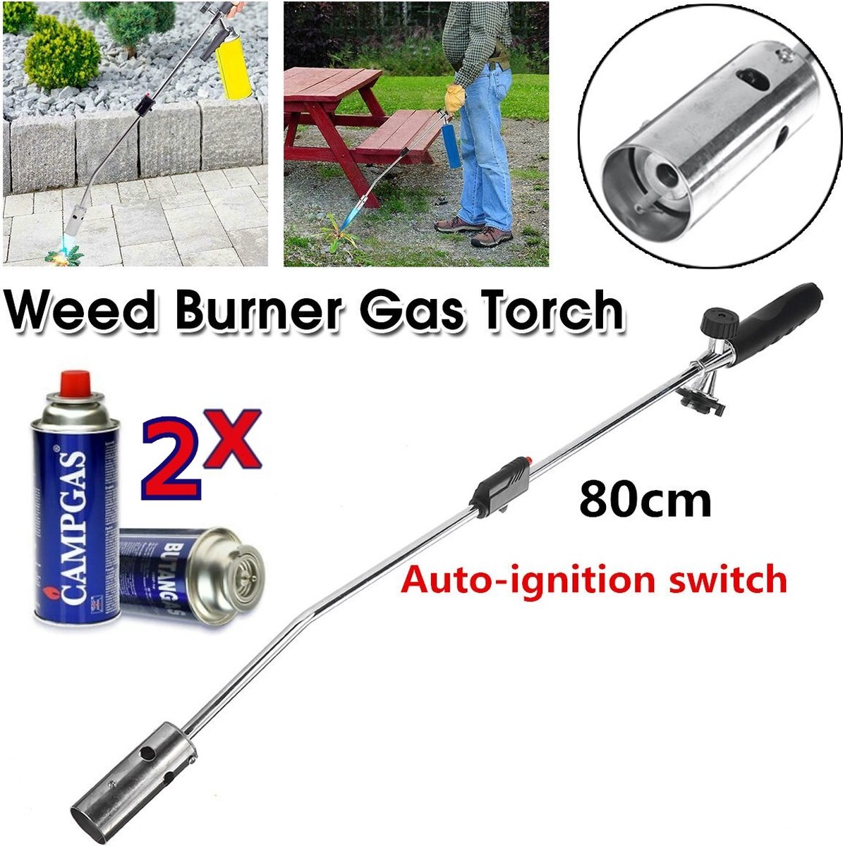Brenner Kit brûleur de mauvaises herbes à gaz 3 mm – Chalumeau de toiture robuste avec tuyau