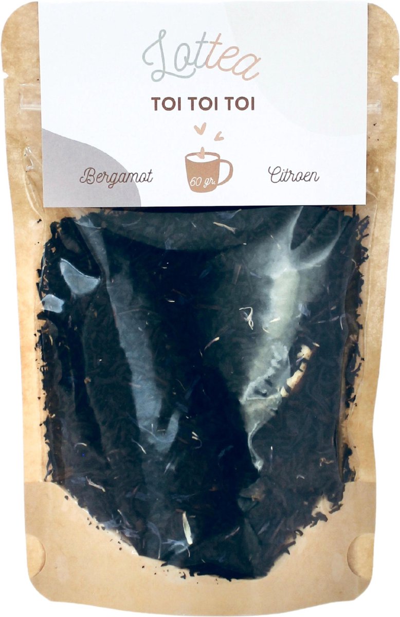 Lottea Toi Toi Toi thee 60 gram Stazak - verse thee, zwarte thee, thee cadeau, thee geschenk, thee cadeautje