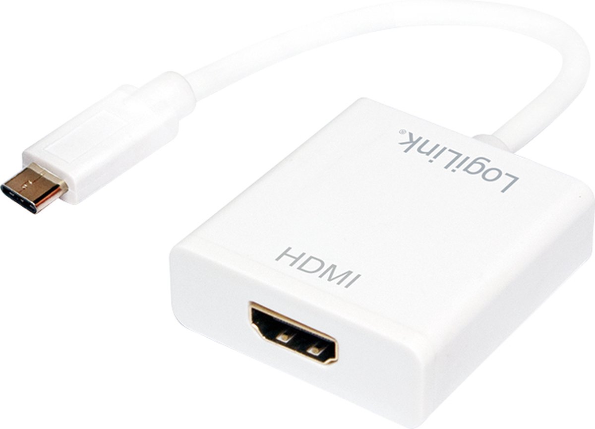 LogiLink UA0236A tussenstuk voor kabels USB-C HDMI Zwart