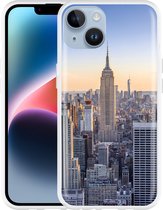 Geschikt voor Apple iPhone 14 Hoesje Skyline NY - Designed by Cazy