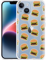Geschikt voor Apple iPhone 14 Hoesje Burgers - Designed by Cazy