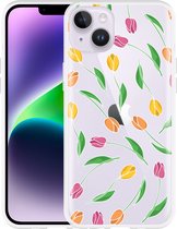 Geschikt voor Apple iPhone 14 Plus Hoesje Tulpen - Designed by Cazy