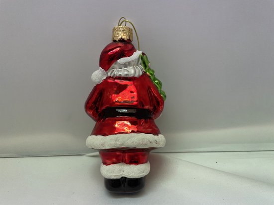 Boule de Noël folle Père Noël taille 13 x 8 x 6 cm