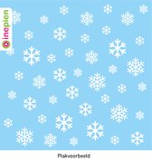 Inepien | herbruikbare raamsticker | winter | Kerst | sneeuwvlokken | wit