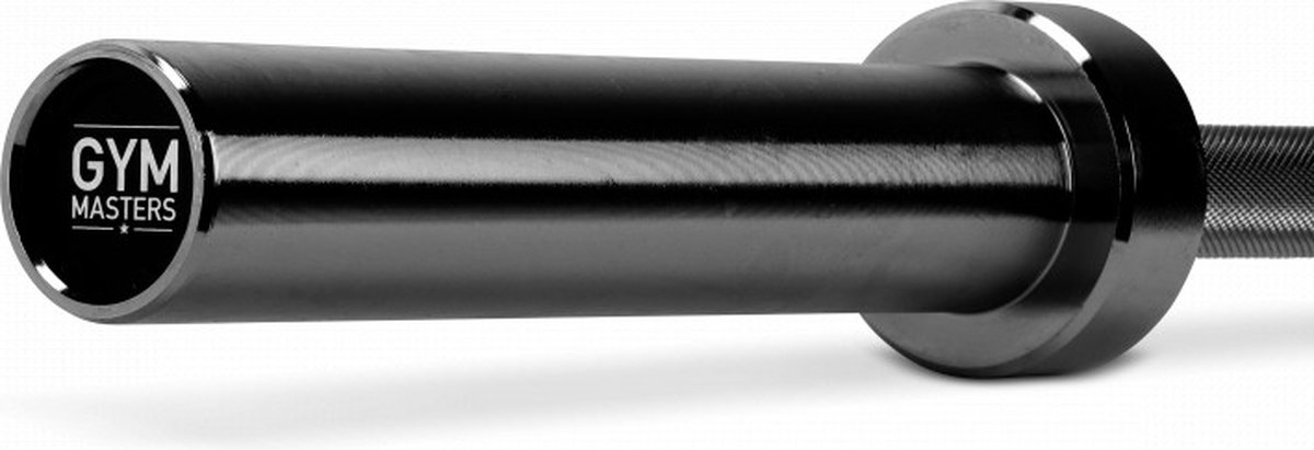 Gym Masters Olympic Barbell Zwart / Olympische Halterstang - 15kg / 180cm / 50mm - Crossfit Barbell - 15 KG / 180 cm / 50 mm / 108cm binnenmaat