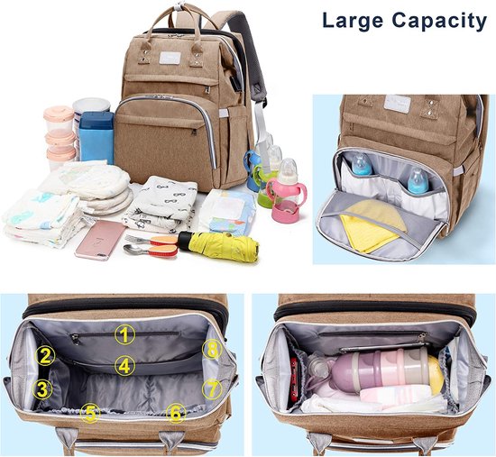 Luxe luiertas - baby tas - luier rugzak - premium kwaliteit - pasgeboren baby van LUXE. — afbeelding 5