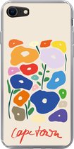 Telefoonhoesje Geschikt voor iPhone SE 2022 hoesje - Bloem - Abstract - Zuid Afrika - Siliconen Telefoonhoesje Telefoonhoesje