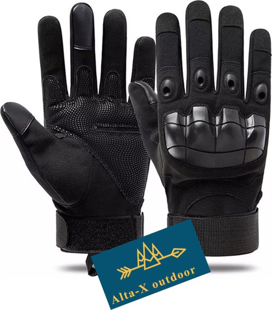 Alta-X - Leger handschoen - Zwart - Militaire tactische handschoenen - L - Airsoft - Grip
