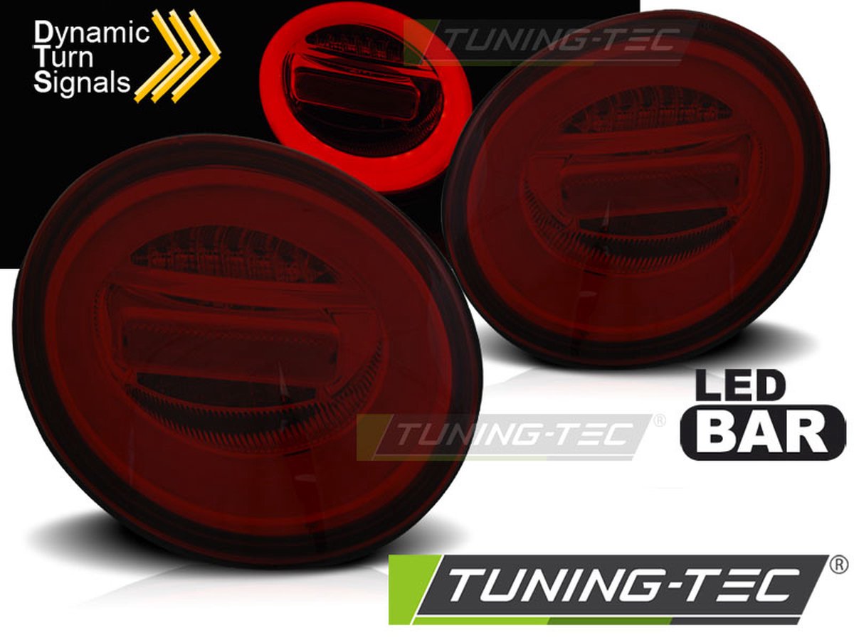 LED Lightbar Design Rückleuchten für VW New Beetle 98-05 chrom/rauch mit dynamischem LED Blinker