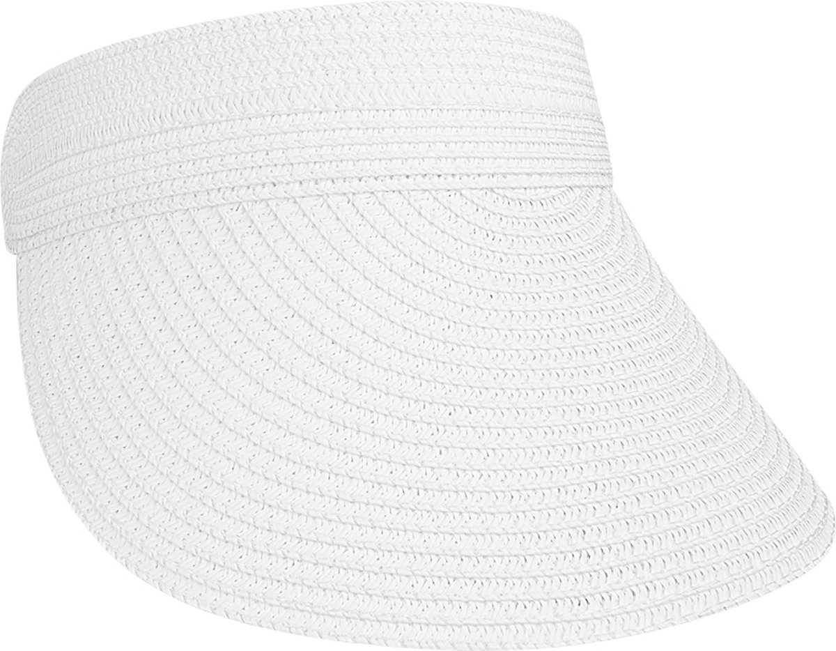 Zonneklep - Dames - Lengte 25 cm - wit - zomer