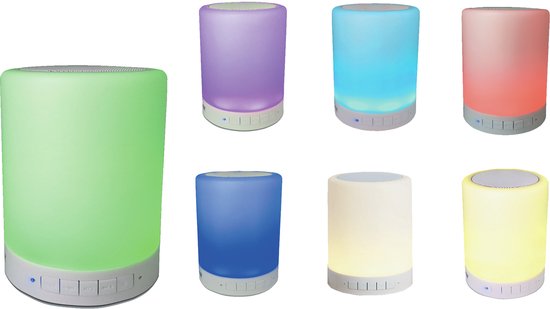 Denver BTL-30 – Bluetooth speaker met verlichting en radio – Wit
