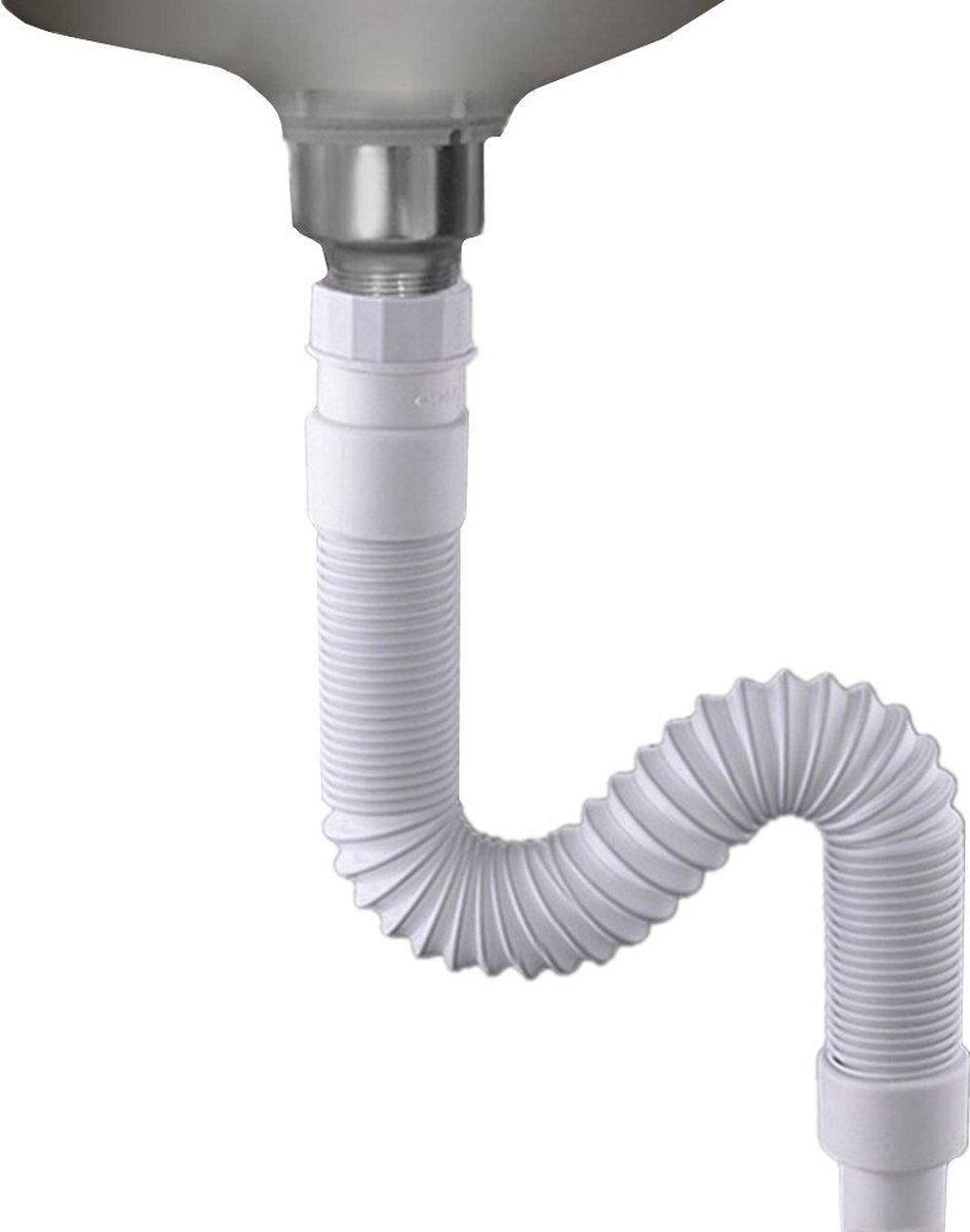 voor HPLIVE Badkamer Rvs Wastafel Sifon Afval Afvoer Flexibele Pijp Slang, Gootsteen Sanitair Onderdelen (40 cm