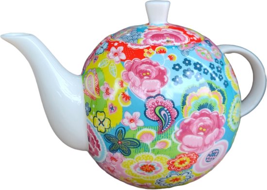 Theepot "Burst of Colours" 6 Mok 1200 ml Designed in Ierland by Shannonbridge Pottery