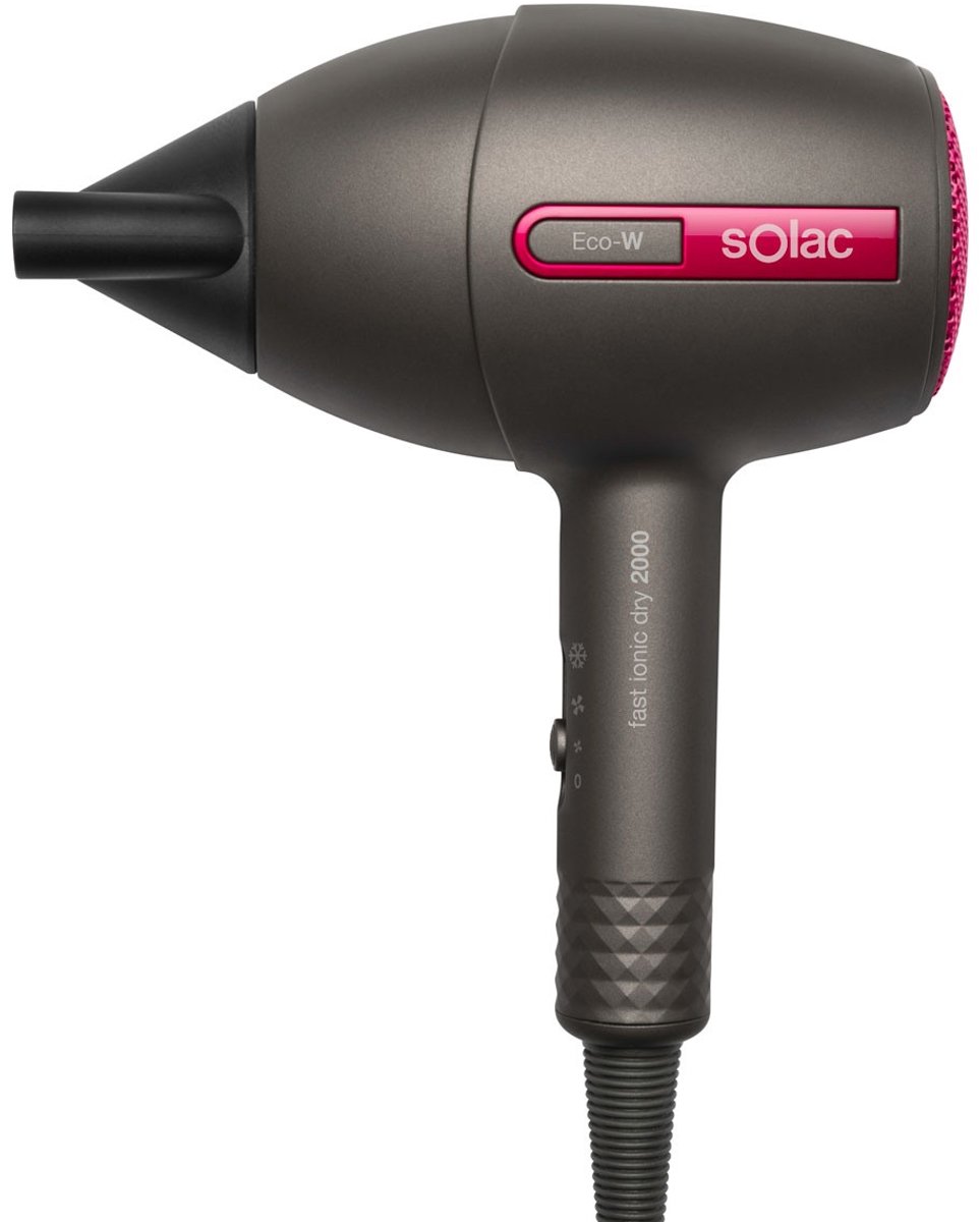 Solac SH7087 Fast Ionic Dry Haardroger 2000W Grijs/Roze