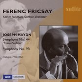 WDR Sinfonieorchester Köln, Ferenc Fricsay - Haydn: Haydn: Symhonies No.44 & No.98 (CD)