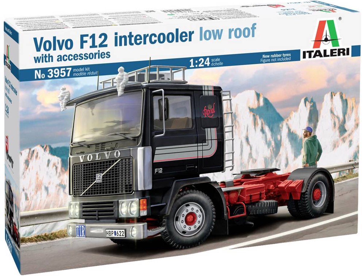 Italeri 3957 Volvo F-12 Intercooler Low Roof Vrachtwagen (bouwpakket) 1:24