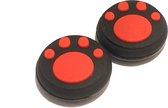 Gadgetpoint | Gaming Thumbgrips | Performance Antislip Thumbsticks | Joystick Cap Thumb Grips | Accessoires geschikt voor Nintendo Switch Joy-Con Controllers | Pootjes - Zwart met Rood