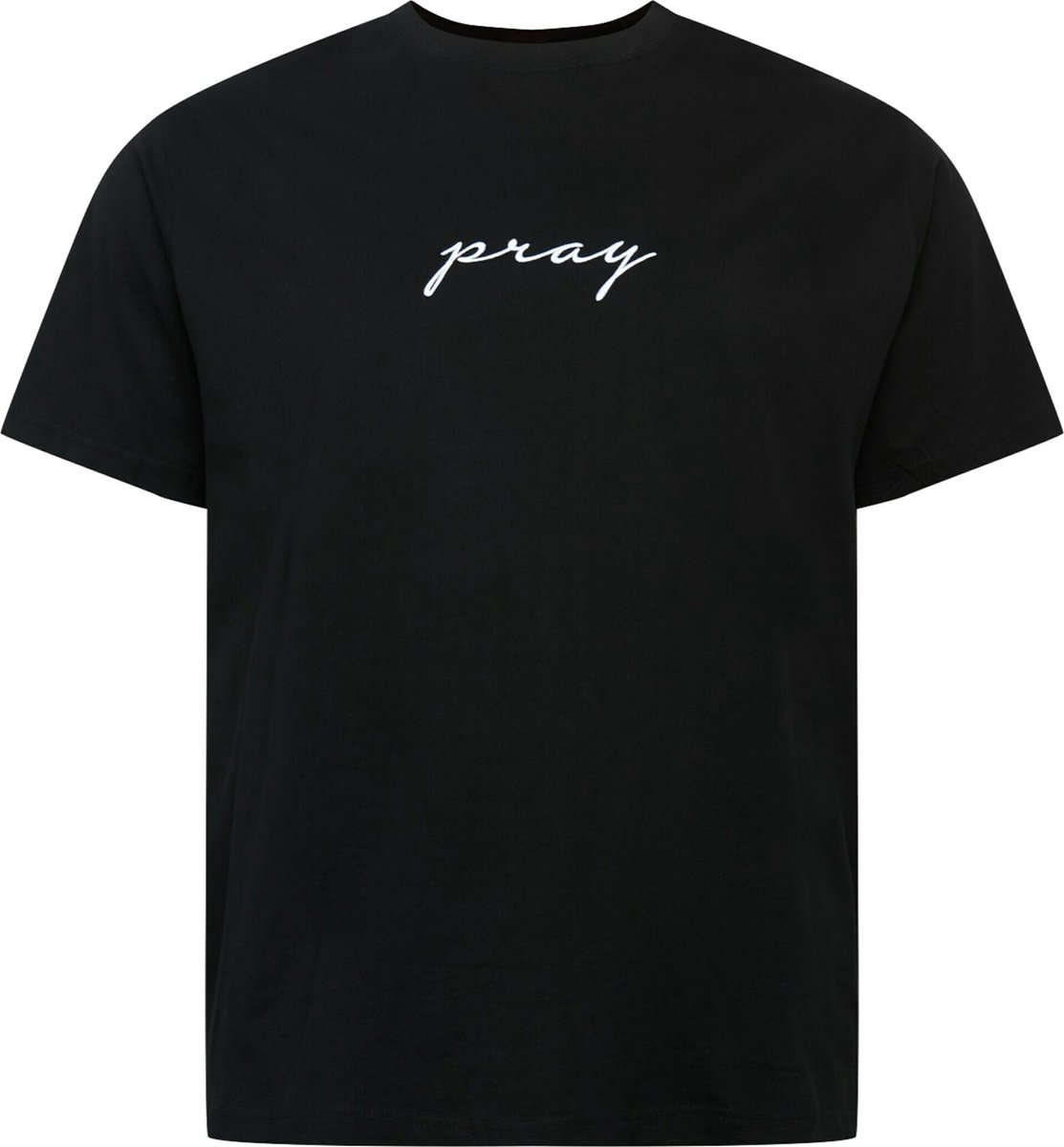 Mister Tee Pray EMB Heren Tshirt L Zwart