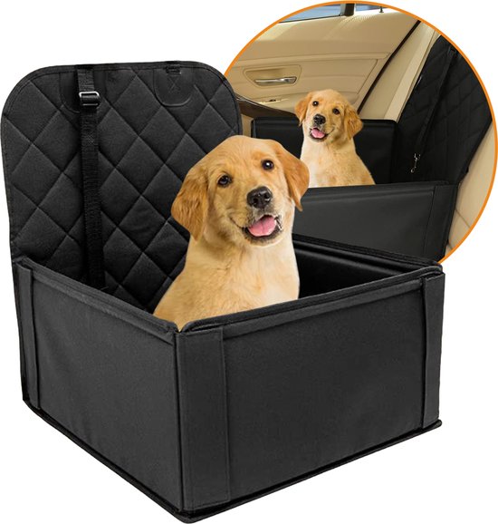 DoCaDier Autostoel voor Hond – Honden Mand Auto Achterbank – Reis Bench Kunststof – Zitje Opvouwbaar – Stoel Hoezen