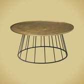 RENEW Iron coffee round table w alu top 91x91x42