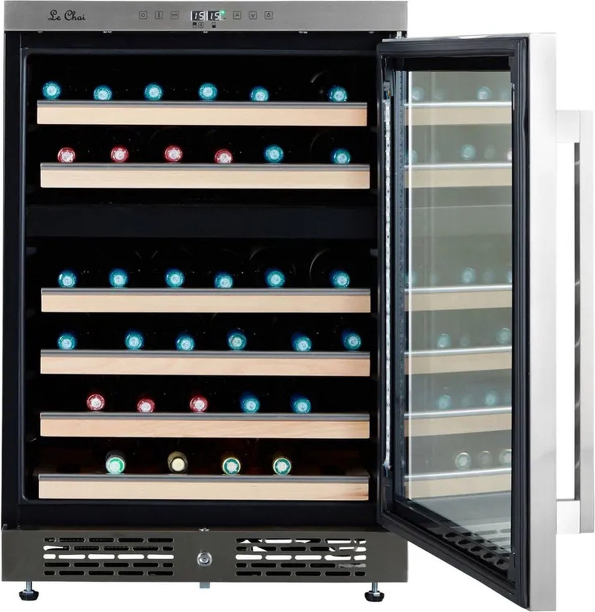 Le Chai PRO46E - Wijnkoelkast met 2 Zones - 46 flessen - RVS - afbeelding 3