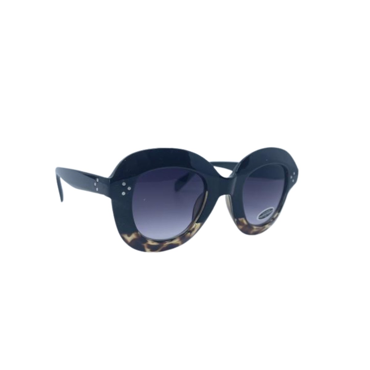 Dames Zonnebril - Retro grunch - UV4000 - Zwart met vlammenstreep