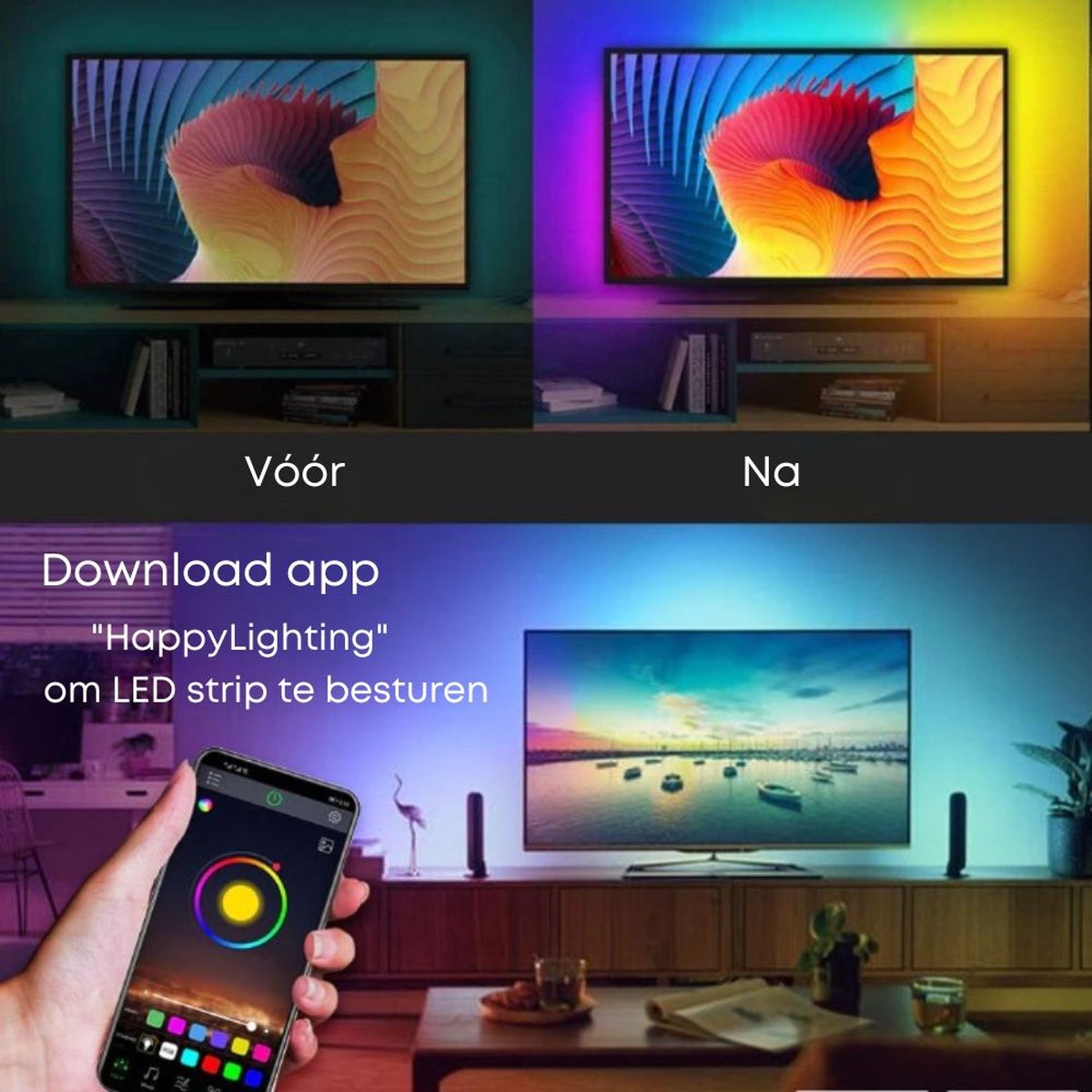 Ledstrip 4 meter | Met app control | Led | RGB | Tv led strip ...