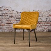 SIDD Oledo sidechair - fabric Bluvel 68 yellow