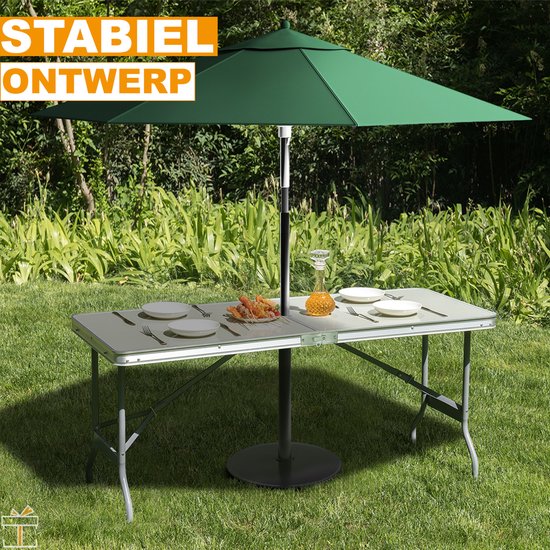 Happyment® Camping klaptafel - 4 personen - Inklapbaar - Picknicktafel - Kinderen & volwassenen - Verstelbaar in hoogte van Happyment — afbeelding 2