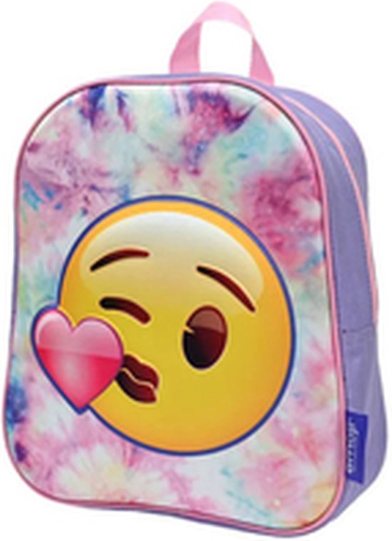 Foto: 3d rugzak kus emoji roze paars geel polyester 34 x 27 cm schooltas school tas