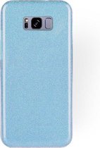 HB Hoesje Geschikt voor Samsung Galaxy S8 Plus - Glitter Back Cover - Blauw