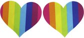 Couverture de mamelon - Couverture de mamelon - Rainbow -en-ciel - LGBTI - Forme de coeur - Accessoire de fête - Autocollant de mamelon