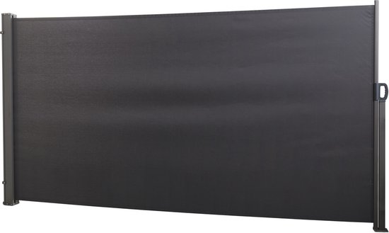 Lifa Garden Uitschuifbaar Windscherm - Zwart Zonnescherm - Oprolbaar - 160 x 300 cm
