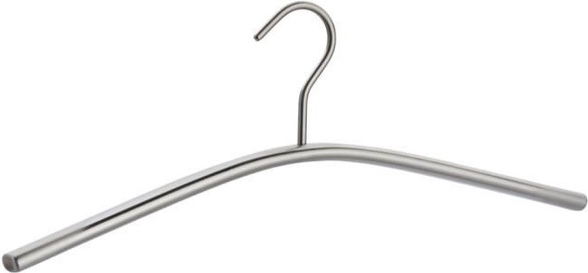 Wenko Beugel Jet roestvrij staal - jasbeugel, garderobehanger, roestvrij staal, 46 x 16 x 2,5 cm, zilver mat