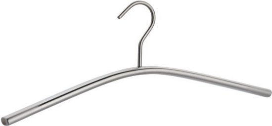 Wenko Beugel Jet roestvrij staal - jasbeugel, garderobehanger, roestvrij staal, 46 x 16 x 2,5 cm, zilver mat