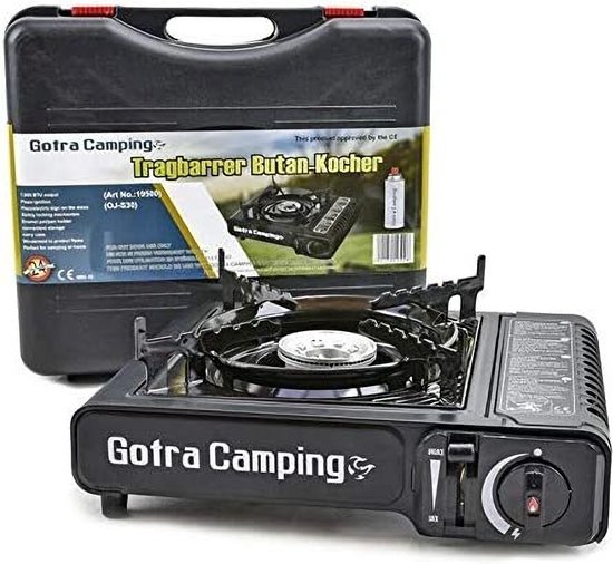 Gotra Camping Draagbare Butaan Kachel 2200 watt INCLUSIEF en KOFFER