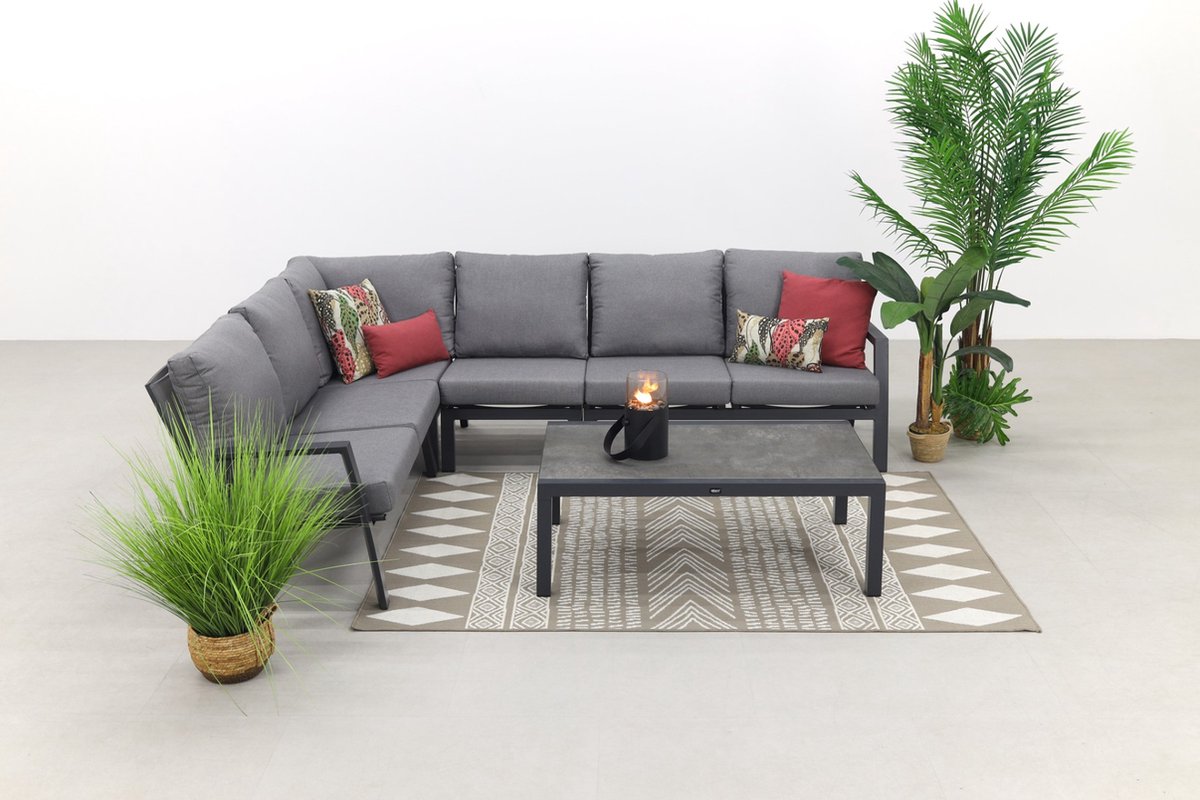 Azoren/Atlanta loungeset in antraciet kleur met links en rechts.