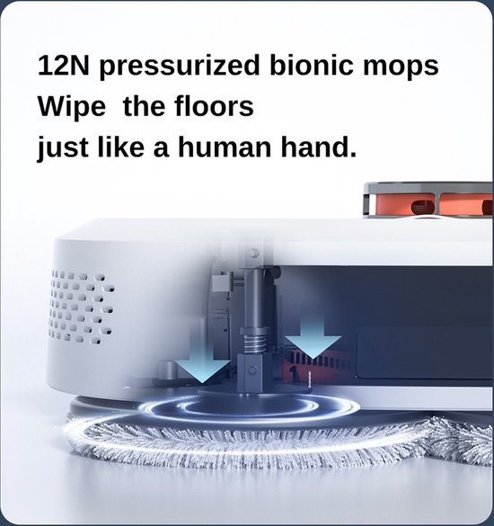 ROIDMI EVA - Robotstofzuiger - Dweilrobot - Wit