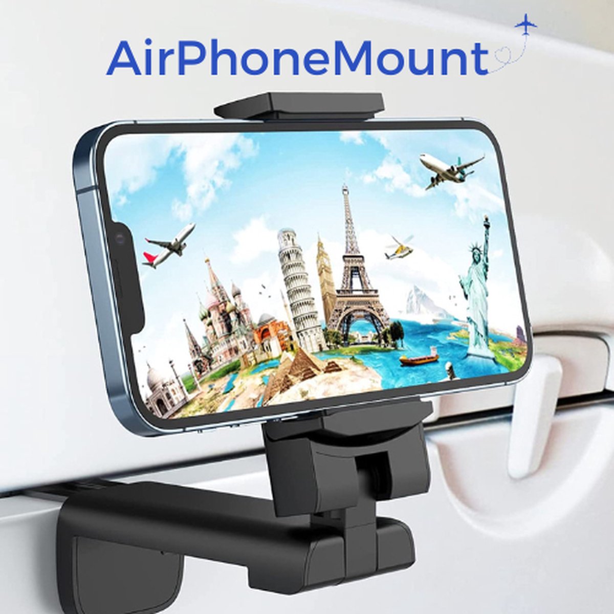 AirPhoneMount Telefoon Houder Vliegtuig Universeel - Multifunctioneel - Reis Accessoire