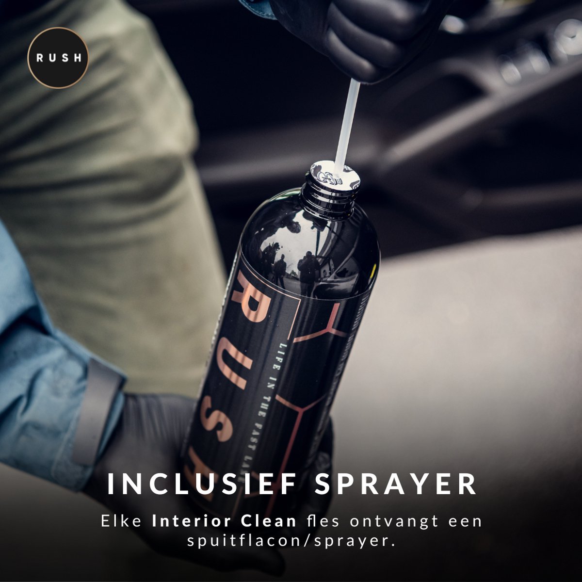 RUSH Interior Clean - interieurreiniger auto - 300 ml - Reinigt veilig en grondig - Laagschuimend en een frisse geur - Laat geen strepen/vlekken achter - auto schoonmaken – foto 3
